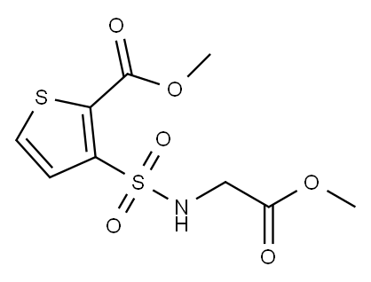 Methyl 3-[(methoxycarbonylmethyl)sulfamoyl]thiophene-2-carboxylate Structure