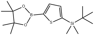 2-[(2-tert-Butyldimethylsilyl)thienyl]-4,4,5,5-tetramethyl-1,3,2-dioxaborolane Structure