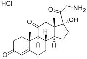 21-Amino-17-hydroxypregn-4-ene-3,11,20-trione hydrochloride Structure