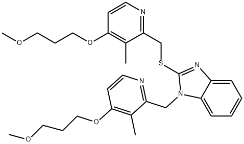 N-[[4-(3-Methoxypropoxy)-3-methyl-2-pyridinyl]methyl] Rabeprazole Sulfide
 Structure