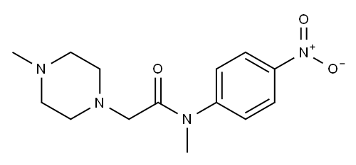 N-methyl-2-(4-methylpiperazin-1-yl)-N-(4-nitrophenyl)acetamide Structure