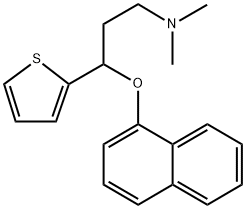 (RS)-N-Methyl-gama-(1-naphthalenyloxy)-2-thiophenepropanamine hydrochloride Structure