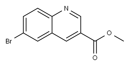 3-Quinolinecarboxylic acid, 6-broMo-, Methyl ester Structure