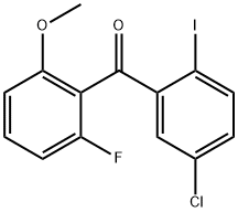 (5-CHLORO-2-IODOPHENYL)(2-FLUORO-6-METHOXYPHENYL)METHANONE Structure