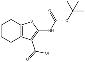 2-tert-ButoxycarbonylaMino-4,5,6,7-tetrahydro-benzo[b]thiophene-3-carboxylic acid Structure