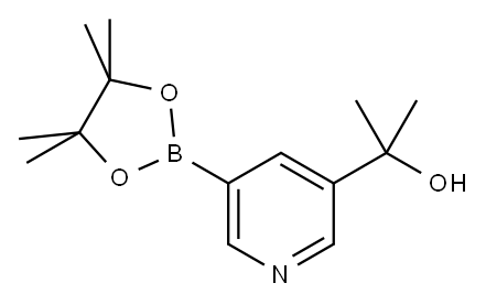 2-(5-(4,4,5,5-tetraMethyl-1,3,2-dioxaborolan-2-yl)pyridin-3-yl)propan-2-ol Structure