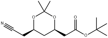 (4R,6R)-tert-Butyl-6-cyanomethyl-2,2-dimethyl-1,3-dioxane-4-acetate Structure
