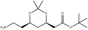 (4R,6R)-tert-Butyl-6-(2-aminoethyl)-2,2-dimethyl-1,3-dioxane-4-acetate Structure