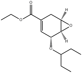 (1R,5R,6R)-5-(1-Ethylpropoxy)-7-oxabicyclo[4.1.0]hept-3-ene-3-carboxylic Acid Ethyl Ester Structure