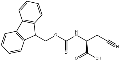 (S)-2-((((9H-Fluoren-9-yl)Methoxy)carbonyl)aMino)-3-cyanopropanoic acid Structure
