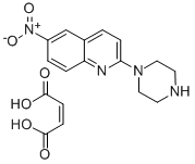 6-NITRO-2-(1-PIPERAZINYL)-QUINOLINE MALEATE Structure