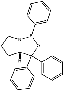 (S)-Tetrahydro-1,3,3-triphenyl-1H,3H-pyrrolo[1,2-c][1,3,2]oxaborole, 99%  (S)-Phenyl oxazaborolidine Structure