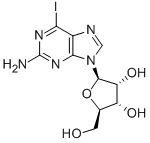 2-AMINO-6-IODOPURINE RIBONUCLEOSIDE Structure