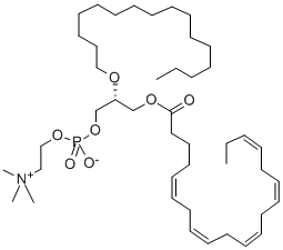 1-O-HEXADECYL-2-EICOSAPENTAENOYL-SN-GLYCERO-3-PHOSPHOCHOLINE Structure
