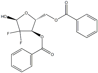 α-D-erythro-Pentofuranose-2-deoxy-2,2-difluoro-3,5-dibenzoate Structure