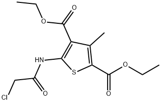 2,4-THIOPHENEDICARBOXYLIC ACID, 5-[(2-CHLOROACETYL)AMINO]-3-METHYL-, DIETHYL ESTER Structure