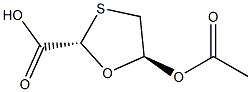 TRANS-5-ACETOXY-1,3-OXATHIOLANE-2-CARBOXYLIC ACID Structure