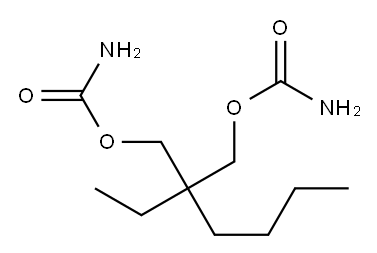 2-Butyl-2-ethyl-1,3-propanediol 1,3-dicarbamate Structure