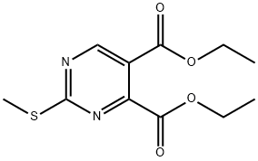 Diethyl 2-(Methylthio)-4,5-pyrimidinedicarboxylate Structure