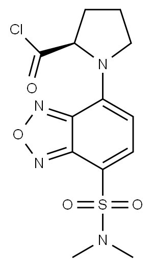 (R)-(+)-4-(N,N-DIMETHYLAMINOSULFONYL)-7-(2-CHLOROFORMYLPYRROLIDIN-1-YL)-2,1,3-BENZOXADIAZOLE Structure
