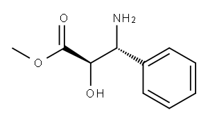 Benzenepropanoic acid, β-aMino-α-hydroxy-, Methyl ester, (αR,βR)- Structure