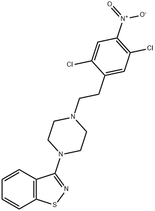 3-[4-[2-(2,5-Dichloro-4-nitrophenyl)ethyl]-1-piperazinyl]-1,2-benzisothiazole Structure