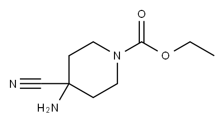 1-Piperidinecarboxylicacid,4-amino-4-cyano-,ethylester(9CI) Structure