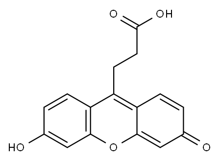6-hydroxy-3-oxo-3H-xanthene-9-propionic acid Structure