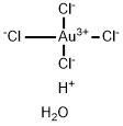 Hydrogen tetrachloroaurate(III) trihydrate Structure