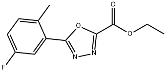 Ethyl 5-(5-fluoro-2-methylphenyl)-1,3,4-oxadiazole-2-carboxylate Structure