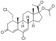 1α-(Chloromethyl) Chlormadinone Acetate Structure