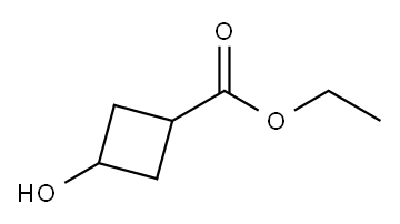 3-Hydroxy-cyclobutanecarboxylic acid ethyl ester Structure