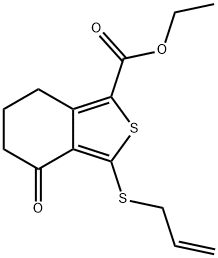 ETHYL 3-(ALLYLTHIO)-4-OXO-4,5,6,7-TETRAHYDROBENZO[C]THIOPHENE-1-CARBOXYLATE Structure