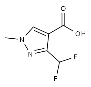 3-(Difluoromethyl)-1-methyl-1H-pyrazole-4-carboxylic acid Structure