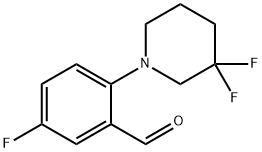 5-Fluoro-2-(3,3-difluoropiperidin-1-yl)benzaldehyde Structure