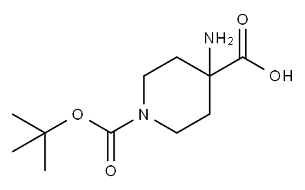 4-AMINO-1-BOC-PIPERIDINE-4-CARBOXYLIC ACID Structure