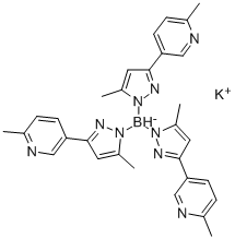 POTASSIUM HYDROTRIS (3-(6-METHYL-3-PYRIDYL)-5-METHYLPYRAZOL-1-YL)BORATE Structure