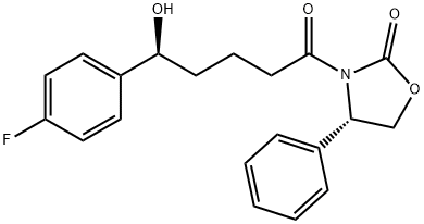 (4S)-3-[(5R)-5-(4-FLUOROPHENYL)-5-HYDROXYPENTANOYL]-4-PHENYL-1,3-OXAZOLIDIN-2-ONE Structure