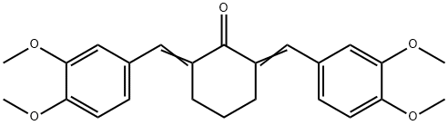 2,6-Bis-(3,4-Dimethoxyphenylmethylene)-Cyclohexanone Structure