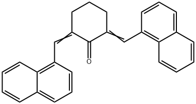 2,6-Bis(1-naphtylmethylene)cyclohexanone Structure