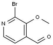 2-BROMO-3-METHOXYPYRIDINE-4-CARBOXALDEHYDE Structure