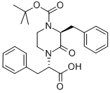 (2S,3'S)-2-(4'-BOC-3'-BENZYL-2'-OXO-PIPERAZIN-1-YL)-3-PHENYL-PROPIONIC ACID Structure