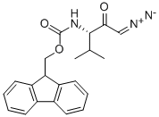 (3S)-3-FMOC-AMINO-1-DIAZO-4-METHYL-2-PENTANONE Structure