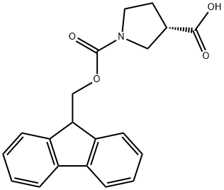 (3S)-FMOC-1-PYRROLIDINE-3-CARBOXYLIC ACID Structure