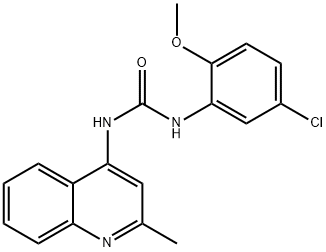 IGF-1R  Inhibitor  II,  N-(5-Chloro-2-methoxyphenyl)-Nμ-(2-methylquinolin-4-yl)urea Structure