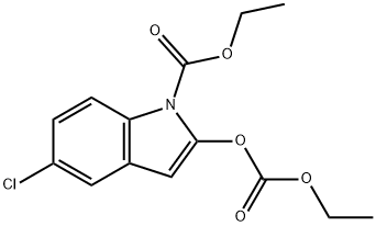 ethyl-5-chloro-2-[(ethoxycarbonyl)
oxy]-1H-indole-1-carboxylate Structure