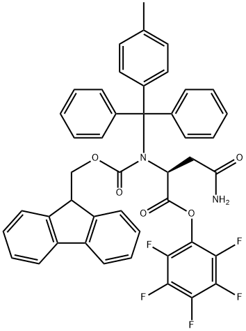 FMOC-ASN(MTT)-OPFP Structure