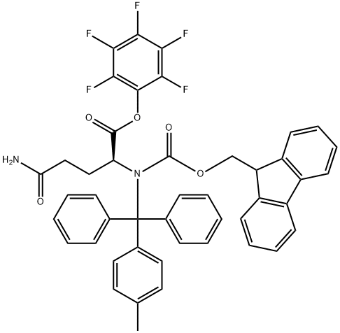 FMOC-GLN(MTT)-OPFP Structure