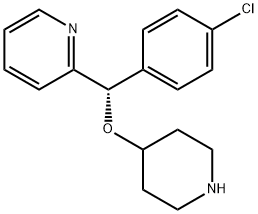 (S)-2-[(4-Chlorophenyl)(4-piperidinyloxy)methyl]pyridine Structure