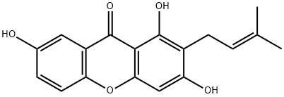 1,3,7-Trihydroxy-2-prenylxanthone Structure